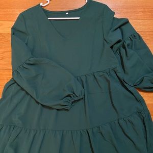Green tiered dress